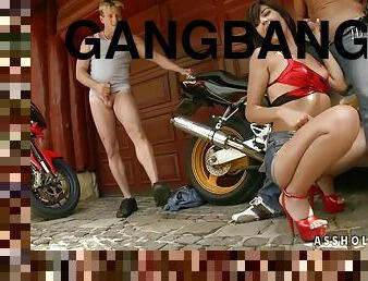 Biker Babe Lou Charmelle Hard Gangbang Sex Video