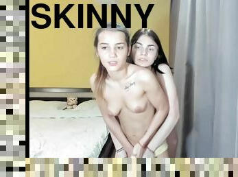 Skinny teen girls hot lesbian webcam show