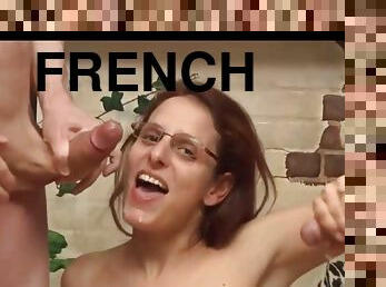 French Mommy Gets Two Cocks - Butt Fucking Sex With Redhead Bitch