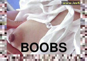 Lustful Nipponese yammy babe with big boobs amazing porn clip