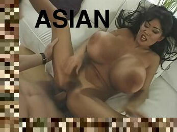 Asian buxom mommy Minka hard porn video