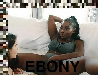 Ebony maid Osa Lovely fucks Jane Wilde