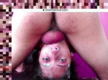 amateur, buatan-sendiri, orang-latina, deepthroat, gagging, pelacur