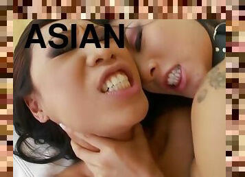 Asa Akira and Tia Ling - Ass Fucking 3Some Sex