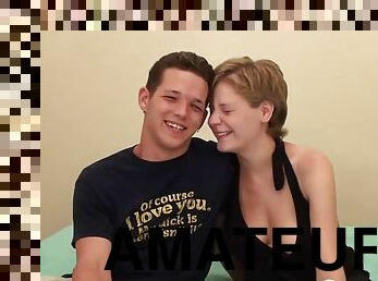Amateur couple first porn video