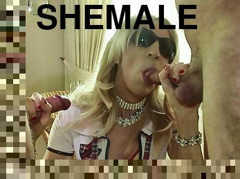 Alessia Travestita 17 Shemale Threesome Orgy Bareback Jizz Facials - Shemale
