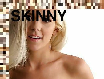 Hardcore porn with skinny perky titted blonde Halle Von with creampie cumshot