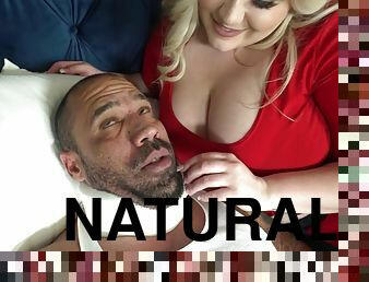 Blonde fatty gives injured guy special hardcore treatment - fat ass