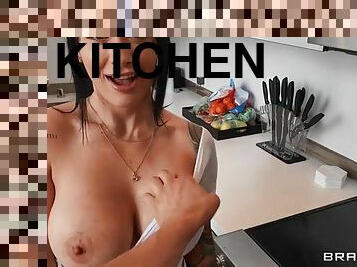 Katrina's Kitchen Cock - Xander Corvus nailing sexy brunette Katrina Jade in POV reality hardcore