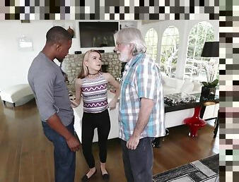 Dad has no idea what his daughter is doing in the next room with her black BF