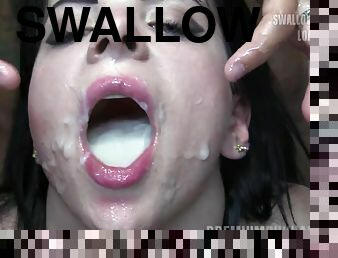 Premium Bukkake - Elya Swallows 56 Huge Mouthful Money Shots