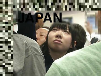 japanese Asian panty job in public