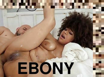 Delightful ebony Nina Diaz horny sex movie