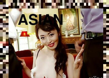 HARMONY VISION Asian babe Marica Hase Ass Fucking double penetration