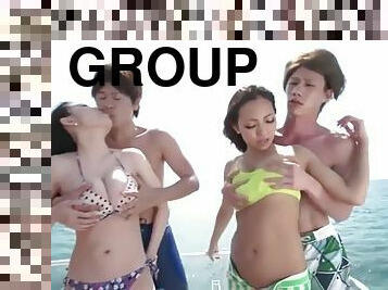 Group porn in nature for juist Hikari