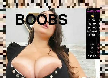 Sophia with big boobs is happy