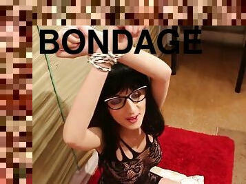 My hands are tied! - a bondage and deep throat clip preview 1