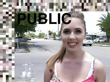 Public Pickups - Natural Gal Gets Paid For Blowjob 1 - Big Tits