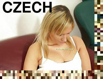 Czech blonde slut screwed on casting couch