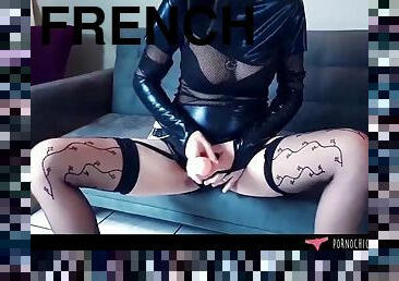 Joi french fetish amateur girl with strap on to jerk off