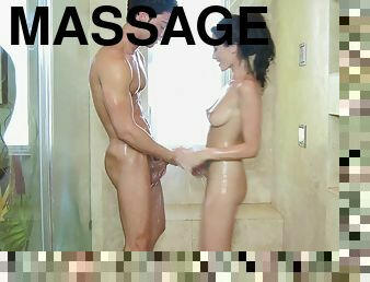 Sensual massage turns naughty with Randi Wright