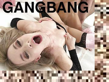 Micky Muffin FIRST Hardcore gangbang &amp; FIRST DP, pussy creampie - AnalVids