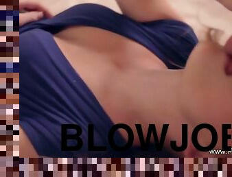 Blowjob right from the shower beautiful erotic blowjob