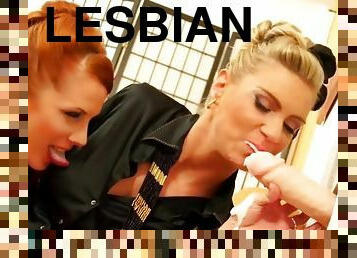 Euro bukkake lesbian cumcovered at gloryhole