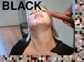 Big black cock anal gangbang with amateur big natural tits milf