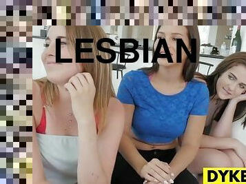Amazing lesbian orgy with beautiful girls