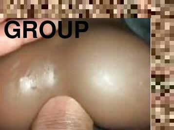 Fantasy FFFM Foursome of Sexting In A Snapchat Group Using Fake Pussy Toys To Cum Cover & Clean Up