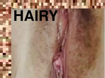 Hairy pussy cumming pulsating ASMR