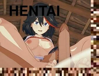 Ryuko Matoi - Footjob - 3D Ashikoki Hentai