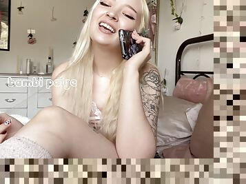 cute blonde phone sex operator JOI