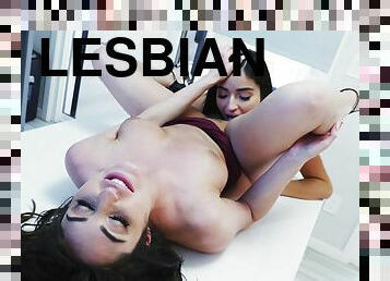 Lesbians end their mutual sexual play with huge orgasms