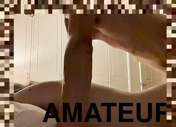 cul, fête, amateur, anal, ejaculation-sur-le-corps, énorme-bite, gay, maison, couple, ejaculation