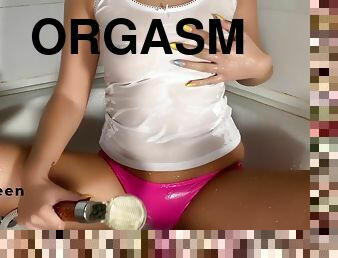 Wet Shirt Big Tits And Pussy Orgasm