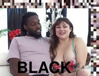 Hayley Grey - Chubby White Chick Samples a Big Black Dick - Big tits