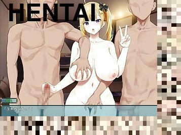 lielās-krūtis, blondīne, hentai