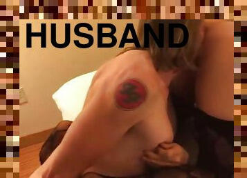 Husband sharing his sexy mature wife with his best friend