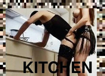 Stupid bitch was Fucked hard In the kitchen- full clip on my Onlyfans (link In bio)