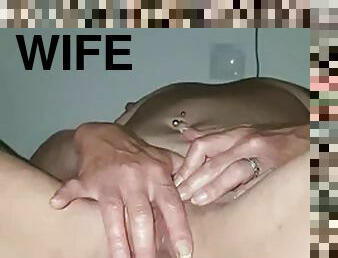 Wife playing with her mature pussy