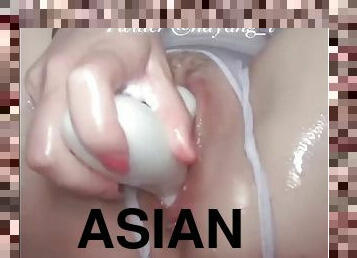 Horny koream masturbation
