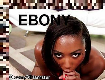 Ebony babe chanell heart likes how white boy fucks her face