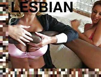 Coworkers have luscious lesbian sex