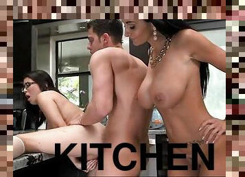 Fucking around in the kitchen