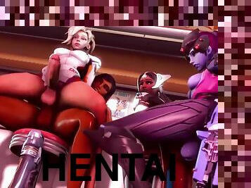 hentai, 3d, perä-butt