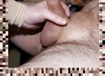 Married cop at gloryhole feeding me his big load