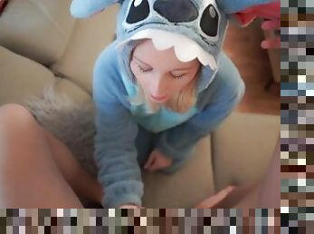 Mia dressed as stitch gets creampie