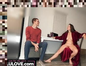 Barefoot babe bares all in open robe & behind the scenes stories while moving out of RV - Lelu Love
